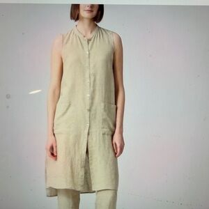 Eileen Fisher organic linen long top